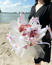 Load image into Gallery viewer, V1 Ballet Princess -18 Cappuccino Roses Everlasting Soap Flower Bouquet To You