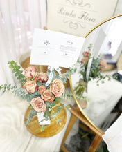 Load image into Gallery viewer, Flower Jar To You (Premium Cappuccino Roses & Eucalyptus)