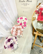 Load image into Gallery viewer, Everlasting Soap Flower Box To You - 33 Roses (Roses & Carnation Pastel Pink)