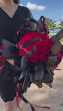 Load and play video in Gallery viewer, V1 Ballet Princess -18 Red Roses Everlasting Soap Flower Bouquet To You
