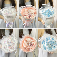 Load image into Gallery viewer, BIGGER ROSE ***RUSSIAN WRAP Everlasting Soap Roses Bouquet To You - Russian Style 12 Roses Fragrance Scent- 12 Sweet Aurora