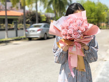 Load image into Gallery viewer, Everlasting Soap Flower Bouquet To You -12 Roses (Soft Pink)