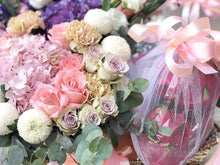 Load image into Gallery viewer, Extravagant Fruit Flower Basket To You (Purple Pink Earth Color Design )