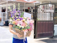 Load image into Gallery viewer, Extravagant Fruit Flower Basket To You (Purple Pink Earth Color Design )