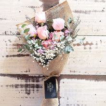 Load image into Gallery viewer, Signature Bouquet To You ( Roses in Pink Eucalyptus Design)