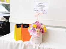 Load image into Gallery viewer, Everlasting Soap Flower Box To You -33Roses (Pink Purple Yellow Design)