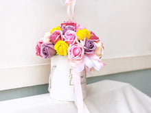 Load image into Gallery viewer, Everlasting Soap Flower Box To You -33Roses (Pink Purple Yellow Design)