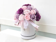 Load image into Gallery viewer, Everlasting Soap Flower Box To You - 33 Roses (Purple Design)