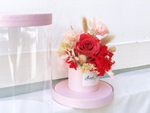 Load image into Gallery viewer, Preserved Flower Box To You Roses (1 Red Roses & Hydrangea Design)