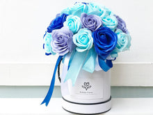 Load image into Gallery viewer, Everlasting Soap Flower Box To You - 33 Roses (Blue Design)