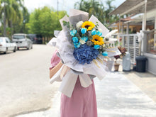 Load image into Gallery viewer, Prestige XL Bouquet To You (Sunflower, Tulip, Hydrangeas, Assorted Fillers and Green)