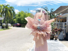 Load image into Gallery viewer, Ballon Wrap Bouquet To You (Multi-Colors Roses & Assorted Dried Flowers)