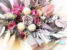 Load image into Gallery viewer, Prestige XL Bouquet To You (Garden Roses, Roses, Ping Ping, Anthurium, Pampas, Monstera, Palm & Assorted Dried Flowers)