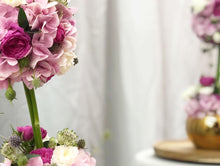 Load image into Gallery viewer, Topiary To You (Roses, Hydrangea,Eryngium, Spray Roses, Astranti)