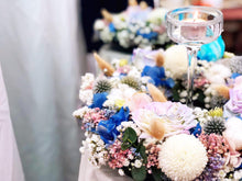 Load image into Gallery viewer, Premium Wreath To You (Roses, Hydrangea,Echinops, Ping Pong, Cotton Flower, Bunny Tails, Baby Breath)