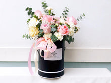 Load image into Gallery viewer, Flower Box To You (Roses, Carnation, Spray Carnation, Eucalyptus, Statice, Casphia)