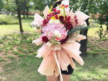 Load image into Gallery viewer, Prestige XL Bouquet To You (Hydrangea, Roses, Tulip, Carnations, Ping Ping, Dancing Lady, Chamomile, Eucalyptus, Thalapsi Green)