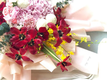 Load image into Gallery viewer, Prestige XL Bouquet To You (Hydrangea, Roses, Tulip, Carnations, Ping Ping, Dancing Lady, Chamomile, Eucalyptus, Thalapsi Green)