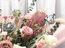 Load image into Gallery viewer, Congratulations Flower Stand To You (Roses, Chamomile, Eucalyptus, Stipa, Fish Tail, Bunny Tails)