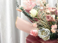 Load image into Gallery viewer, Congratulations Flower Stand To You (Roses, Chamomile, Eucalyptus, Stipa, Fish Tail, Bunny Tails)
