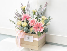 Load image into Gallery viewer, Flower Box To You (Daisy, Carnation, Eucalyptus, Statice, Casphia )