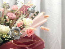 Load image into Gallery viewer, Congratulations Flower Stand To You (Roses, Chamomile, Eucalyptus, Stipa, Fish Tail, Bunny Tails)