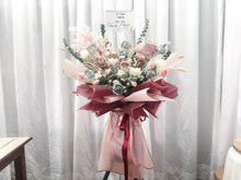 Load image into Gallery viewer, Congratulations Flower Stand To You (Roses, Chamomile, Eucalyptus, Stipa, Fish Tail, Bunny Tails)