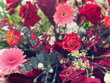 Load image into Gallery viewer, Congratulations Flower Stand To You (Ginger, Roses, Orchids, Spray Carnation, Chamomile, Eucalyptus, Anthurium, Palm Leaves)