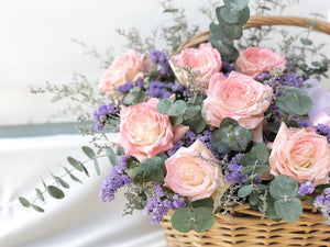 Fruit Flower Basket To You ( Tri-Pink Design)