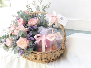 Fruit Flower Basket To You ( Tri-Pink Design)