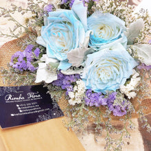 Load image into Gallery viewer, Signature Bouquet To You (Roses BLue Silver Leaf Design)