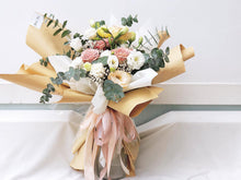 Load image into Gallery viewer, Prestige Wrap Roses To You (Kraft Wrap Soft Earth Colours Design)