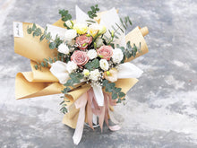 Load image into Gallery viewer, Prestige Wrap Roses To You (Kraft Wrap Soft Earth Colours Design)