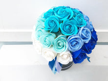 Load image into Gallery viewer, Everlasting Soap Flower Box To You - 33 Roses (Ombre Blue Design)