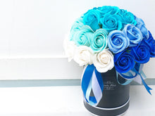 Load image into Gallery viewer, Everlasting Soap Flower Box To You - 33 Roses (Ombre Blue Design)