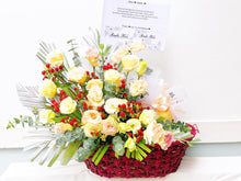 Load image into Gallery viewer, Premium Fruit Flower Basket To You ( Eustoma Champagne Design)