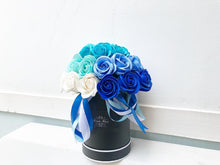 Load image into Gallery viewer, Everlasting Soap Flower Box To You - 33 Roses (Ombre Blue Design)