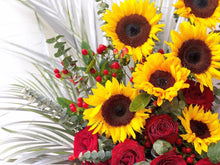 Load image into Gallery viewer, Extravagant Fruit Flower Basket To You (Sunflower and Roses Design)