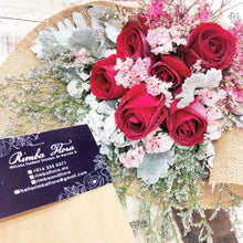 Load image into Gallery viewer, Signature Bouquet To You (Roses Red Silver Leaf Design)