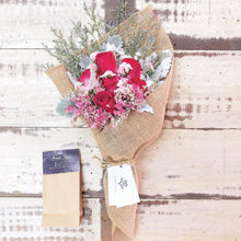 Load image into Gallery viewer, Signature Bouquet To You (Roses Red Silver Leaf Design)
