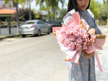 Load image into Gallery viewer, Everlasting Soap Flower Bouquet To You -12 Roses (Soft Pink)