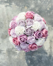 Load image into Gallery viewer, Everlasting Soap Flower Box To You - 33 Roses (Roses & Carnation Pastel Lilac Purple)