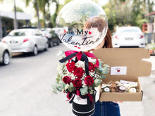 Load image into Gallery viewer, Valentines Hat Box Flower To You Exclusive Design Balloon