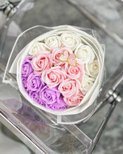 Load image into Gallery viewer, Everlasting Soap Flower Bouquet To You -18 Ombre Pink Purple