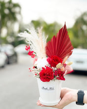 Load image into Gallery viewer, Preserved Flower Vase To You (Preserved Flowers Red Roses, Carnation & Assorted Dried Flowers Collection)