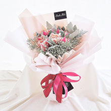 Load image into Gallery viewer, Prestige Bouquet To You (Roses, Silver Leaf, Baby Breathe)