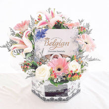 Load image into Gallery viewer, Flower Box With Gift ( Pink Theme Design)
