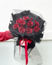 Load image into Gallery viewer, Lace Wrap Style***LACE WRAP Everlasting Soap Roses Bouquet To You-12 Marron Red