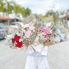 Load image into Gallery viewer, Signature Bouquet To You (Carnation Deep Red Silver Leaf Design)