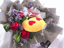 Load image into Gallery viewer, Prestige Emoji Bouquet To You (Emoji, Kit Kat, Roses, Pandanus, Casphia, Baby Breathe)